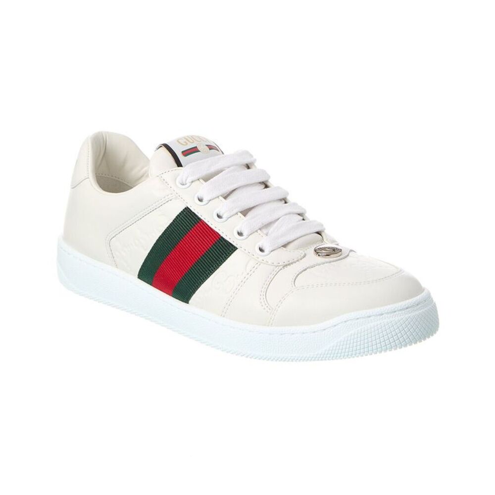 Gucci Screener Leather Sneaker, Yellow